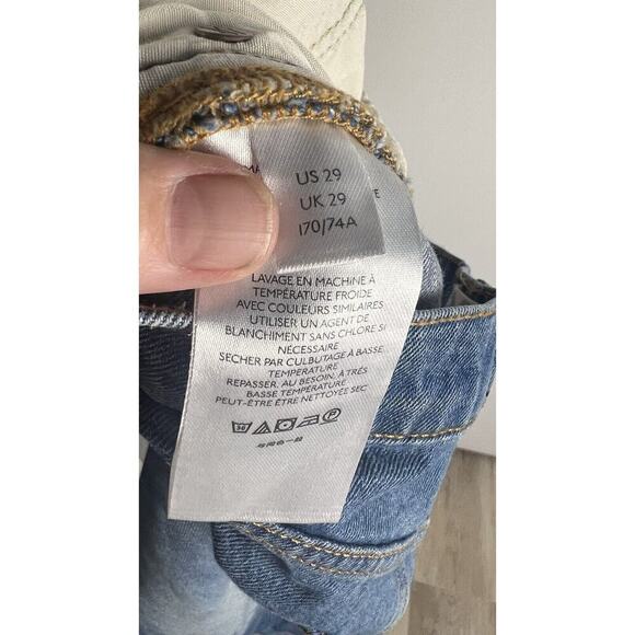 Free People Revolve Vixen Cigarette High Rise Denim Jeans Vintage Indigo Sz 29 - Picture 10 of 11